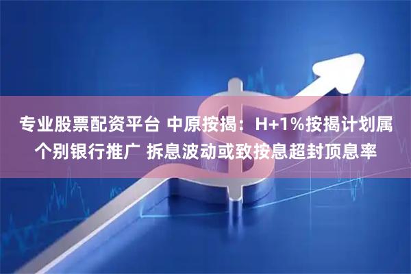 专业股票配资平台 中原按揭：H+1%按揭计划属个别银行推广 拆息波动或致按息超封顶息率