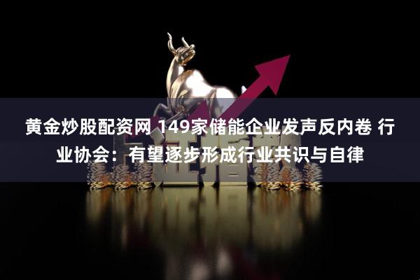 黄金炒股配资网 149家储能企业发声反内卷 行业协会:有望逐步形成行业共识与自律